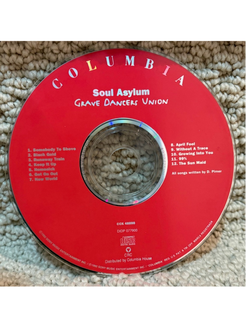 Soul Asylum Grave Dancers Union CD Album Red White One Size
